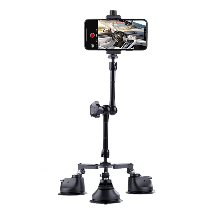 Articulating Triple Suction Cup Phone Mount with Magic Arm