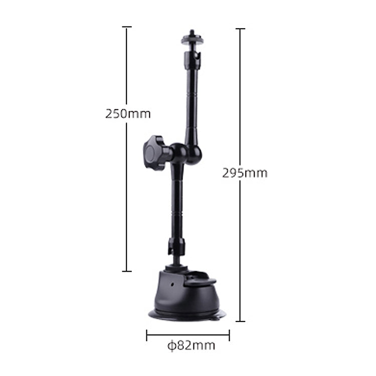 Articulating Friction Magic Arm Camera Mount with Single Suction Cup (Black)