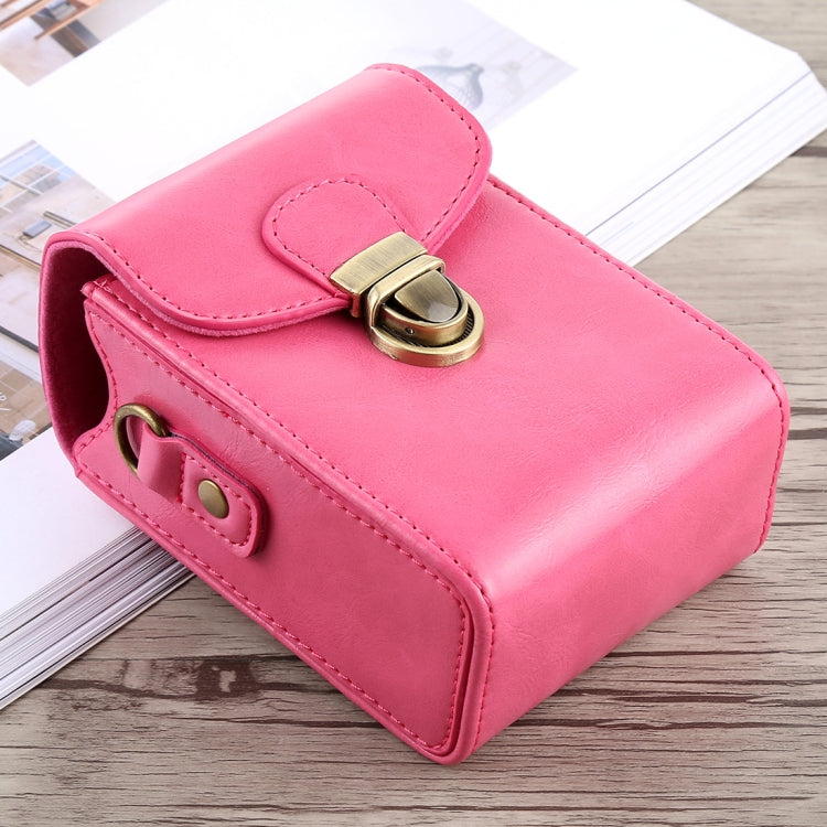 Protective Magenta PU Leather Case Bag for Canon G7X II/G9X Mark II, Sony RX100/M2