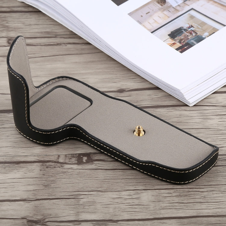 1/4 inch Thread PU Leather Camera Half Case Base for Canon EOS 5D Mark IV / 5D Mark III(Black) with Durable and Lightweight Design