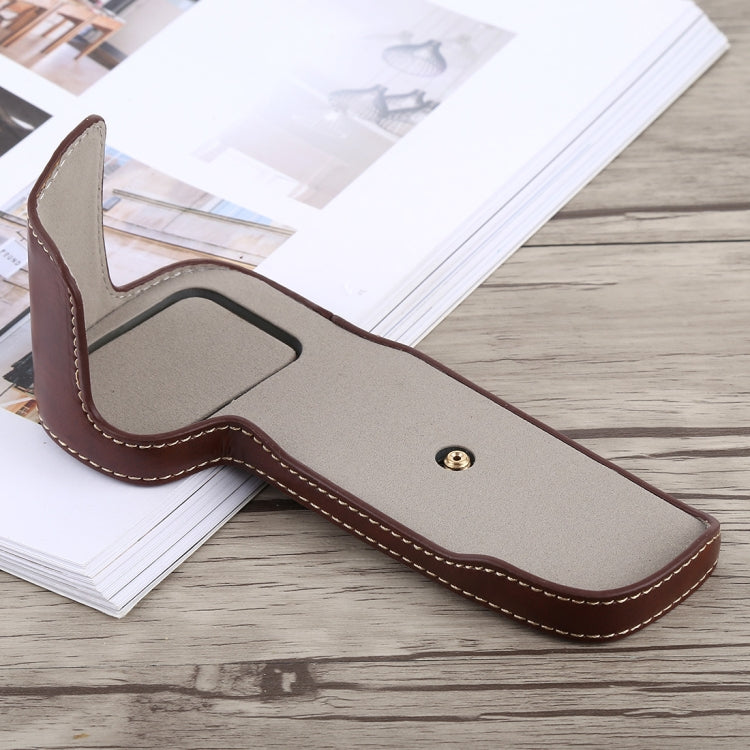 Canon EOS 5D Mark IV/III PU Leather Camera Half Case Base: Coffee