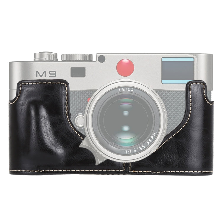 Leica M9 PU Leather Camera Half Case Base with 1/4 inch Thread (Black)