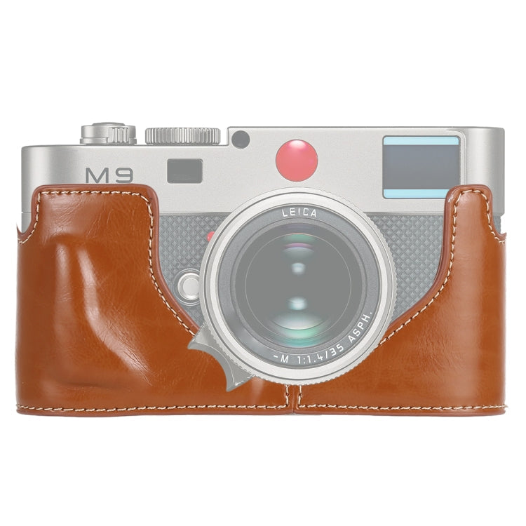 Leica M9 PU Leather Camera Half Case Base (Brown) with 1/4 inch Thread
