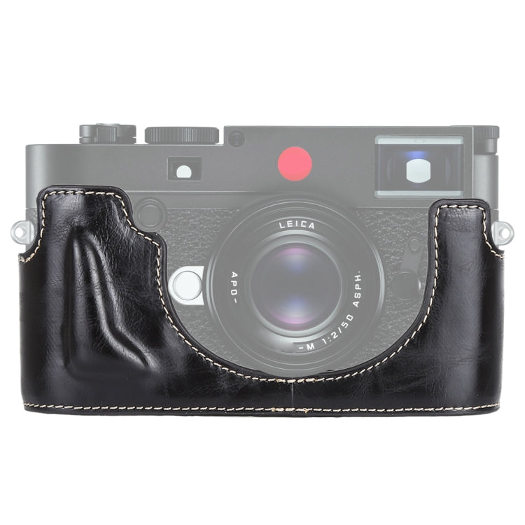Leica M10 PU Leather Camera Half Case with 1/4 inch Thread (Black)