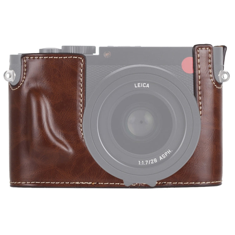Leica Q (Typ 116) PU Leather Camera Half Case Base - Coffee