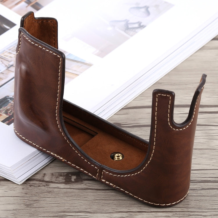 Leica Q (Typ 116) PU Leather Camera Half Case Base - Coffee