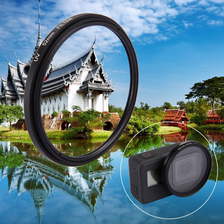 GoPro HERO7 Black/6/5 52mm 3 in 1 Round Circle UV Lens Filter with Cap