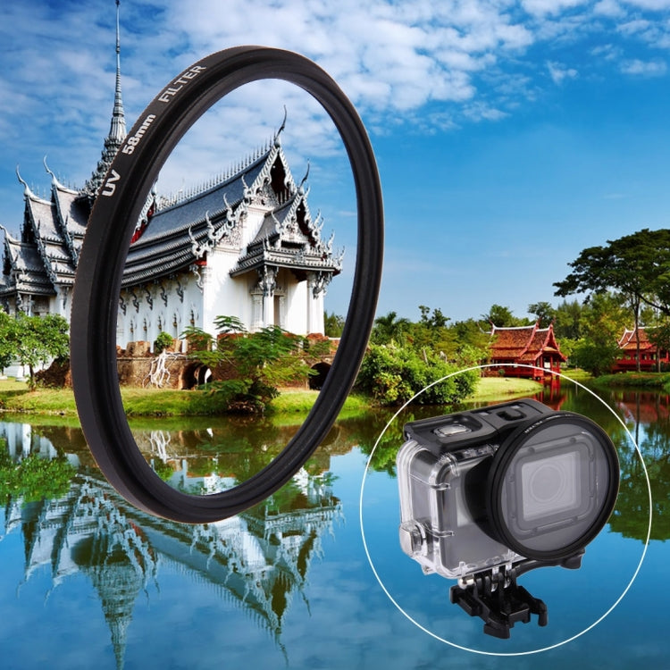 58mm 3 in 1 UV Lens Filter with Cap for GoPro HERO7 Black/6 /5