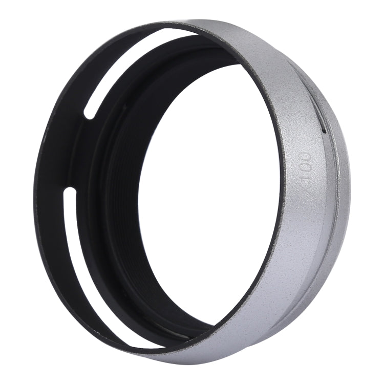 49mm Metal Vented Lens Hood for Fujifilm X100 (Silver) - Photography Accessory with Enhanced Image Quality and Weather Protection
