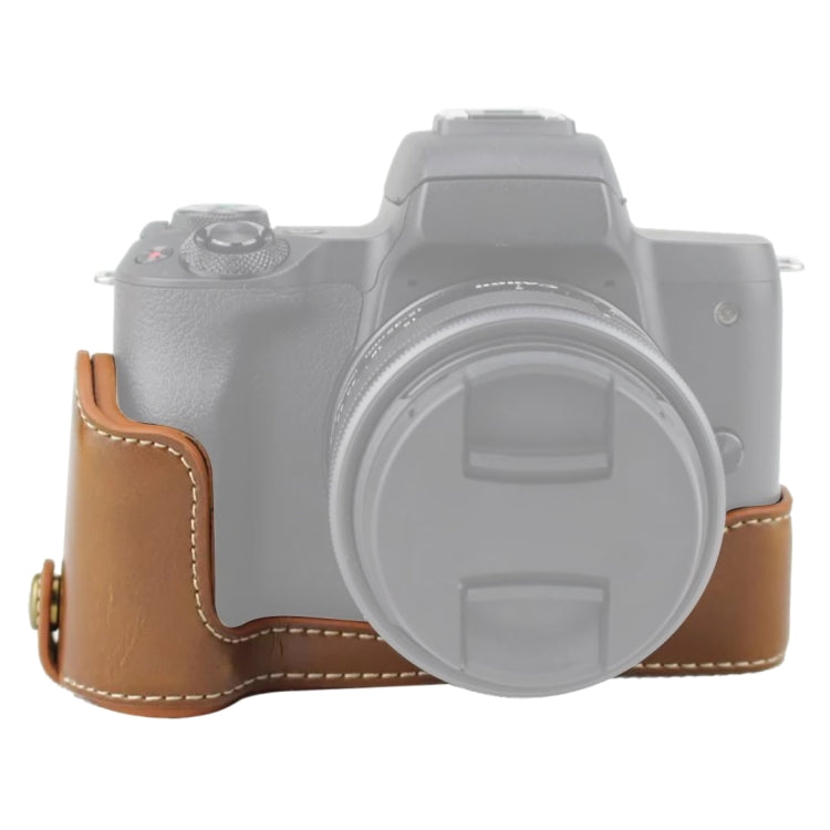 Canon EOS M50/M50 Mark II PU Leather Camera Half Case Base (Brown)