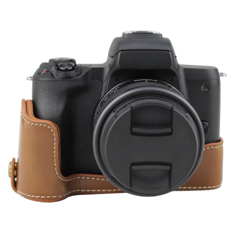 Canon EOS M50/M50 Mark II PU Leather Camera Half Case Base (Brown)