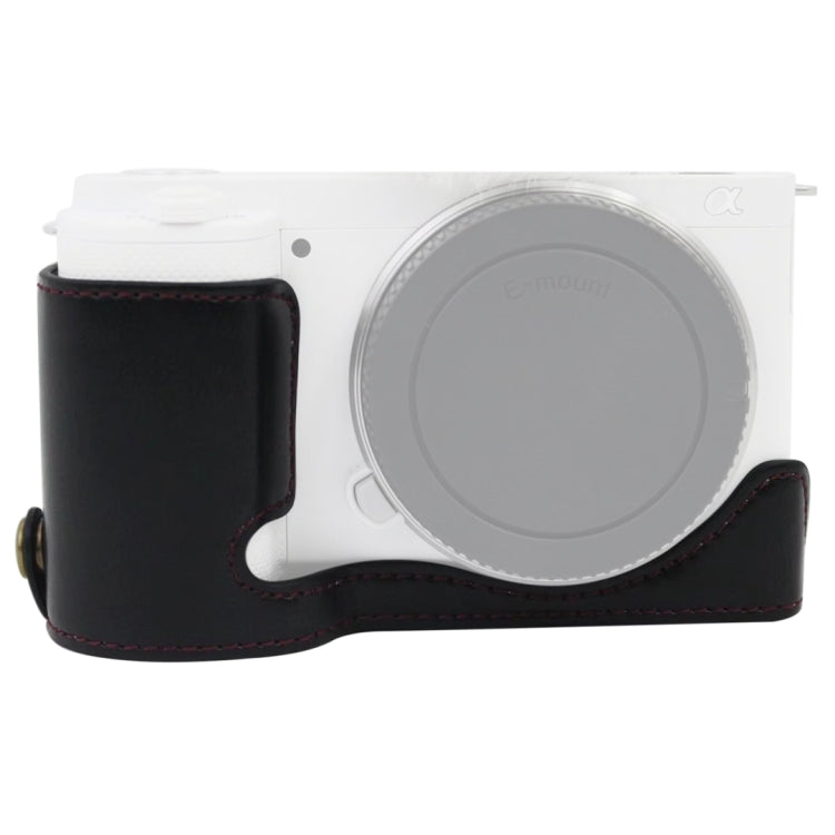 Sony ZV-E10 / ZV-E10L Black PU Leather Camera Half Case Base with 1/4 inch Thread