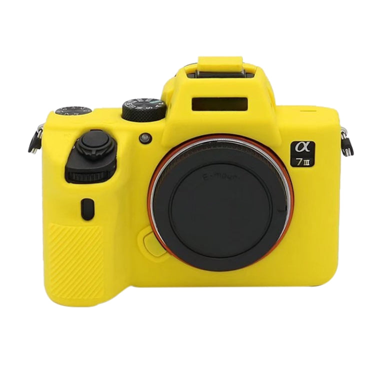 Soft Silicone Protective Case for Sony A7III / A7S3 / A7RIII / A7SIII (Yellow)