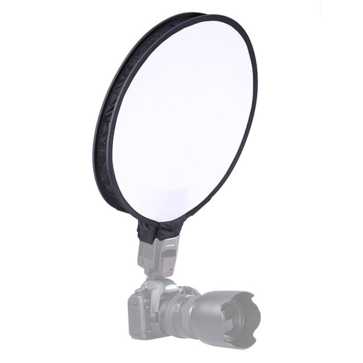 30cm Universal Round Style Flash Folding Soft Box Without Flash Light Holder (Black + White)
