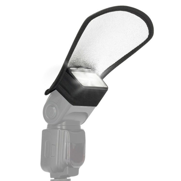 2 in 1 Fan-shaped Folding Reflector Board (Silver / White), Size: 20.0 x 18.5 x 10.5 cm