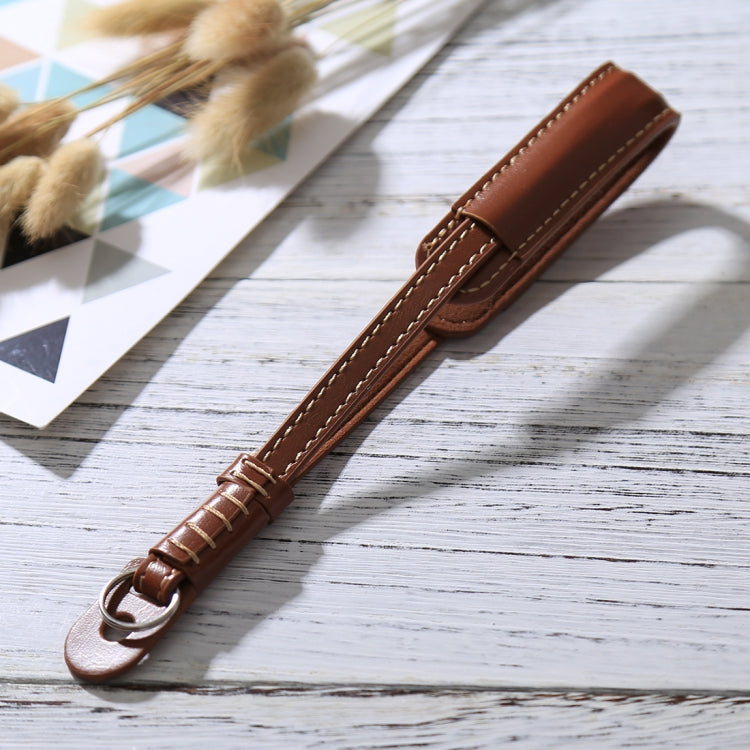 Adjustable PU Leather Wrist Strap for Digital and SLR Cameras (Brown)