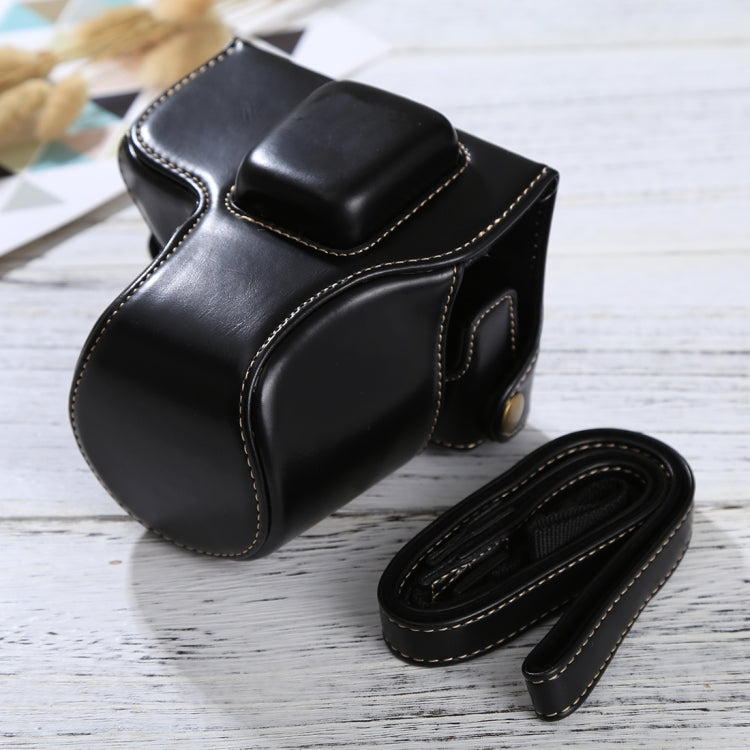 Full Body Camera PU Leather Case Bag with Strap for Olympus EPL7 / EPL8 in Black