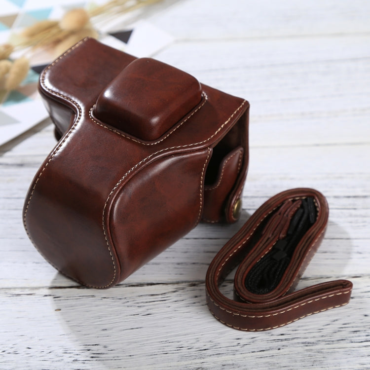 EPL7 / EPL8 Full Body PU Leather Camera Case Bag with Strap (Coffee)