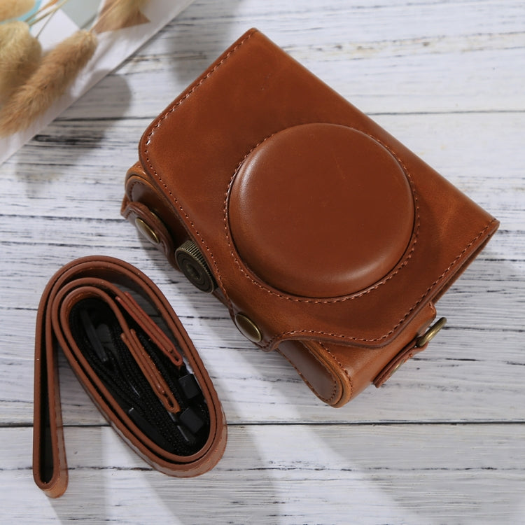 Canon PowerShot SX730 / SX720 HS Brown PU Leather Camera Case with Strap
