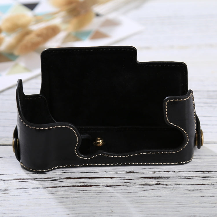 FUJIFILM X-E3 PU Leather Camera Half Case Base with 1/4 inch Thread (Black)