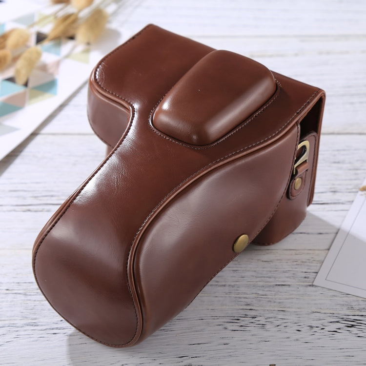 Stylish PU Leather Camera Case for Nikon D3200/D3300/D3400 (18-55mm/18-105mm Lens)(Coffee)