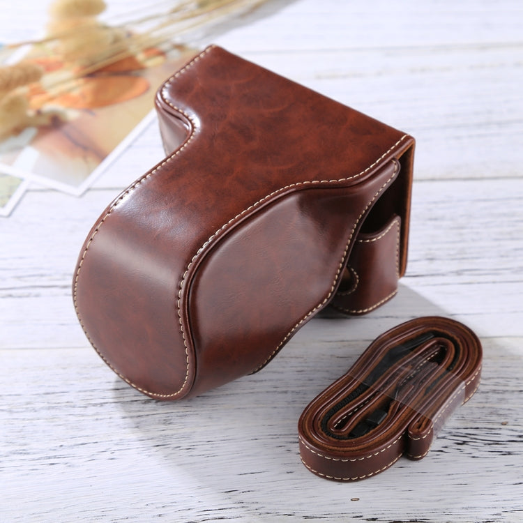 Camera PU Leather Case Bag with Strap for FUJIFILM X-A3 / X-A2/ X-M1 / X-A10 (16-50mm / 18-55mm / XF 35mm Lens)(Coffee)