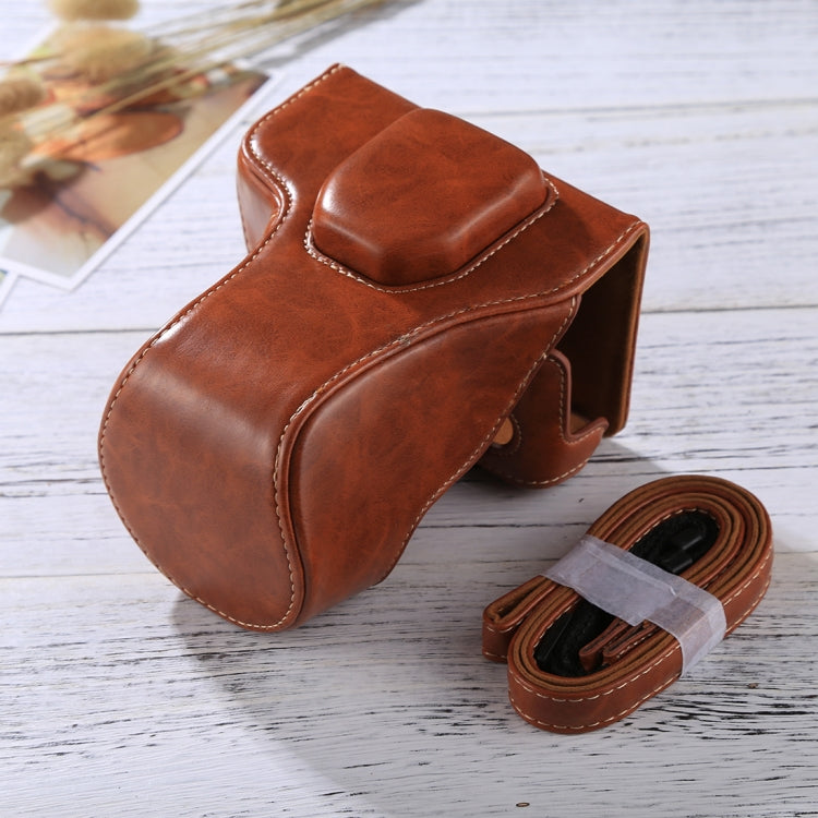 Brown PU Leather Camera Case Bag for FUJIFILM XT10/XT20 (16-50mm/18-55mm Lens)