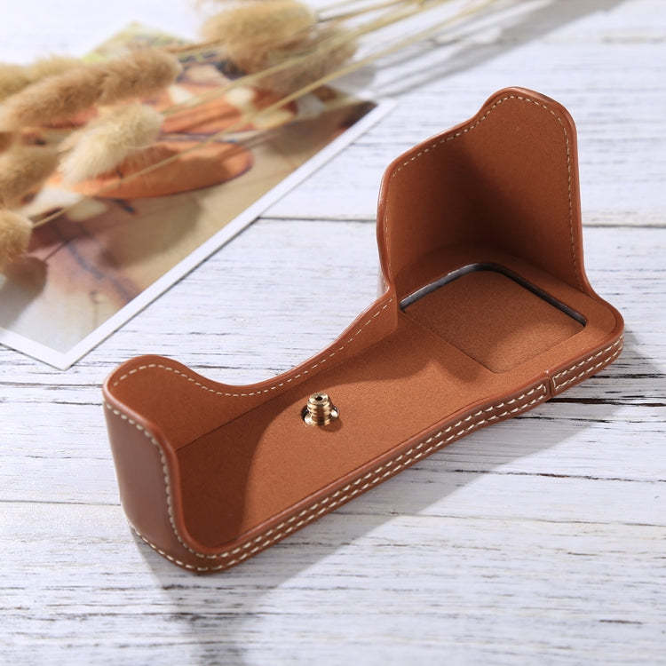 Camera Half Case Base for Sony A7 Series - Brown PU Leather