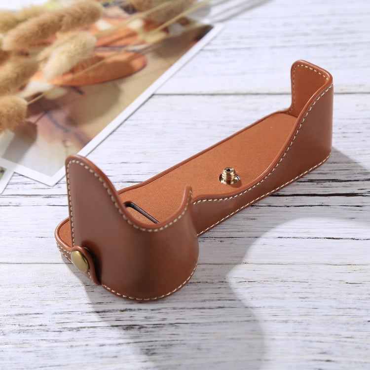 Camera Half Case Base for Sony A7 Series - Brown PU Leather