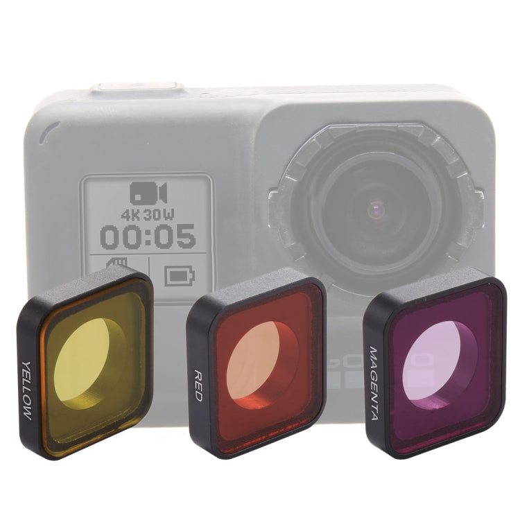 GoPro HERO6 /5 3-in-1 Lens Filter Set - Red / Yellow / Purple