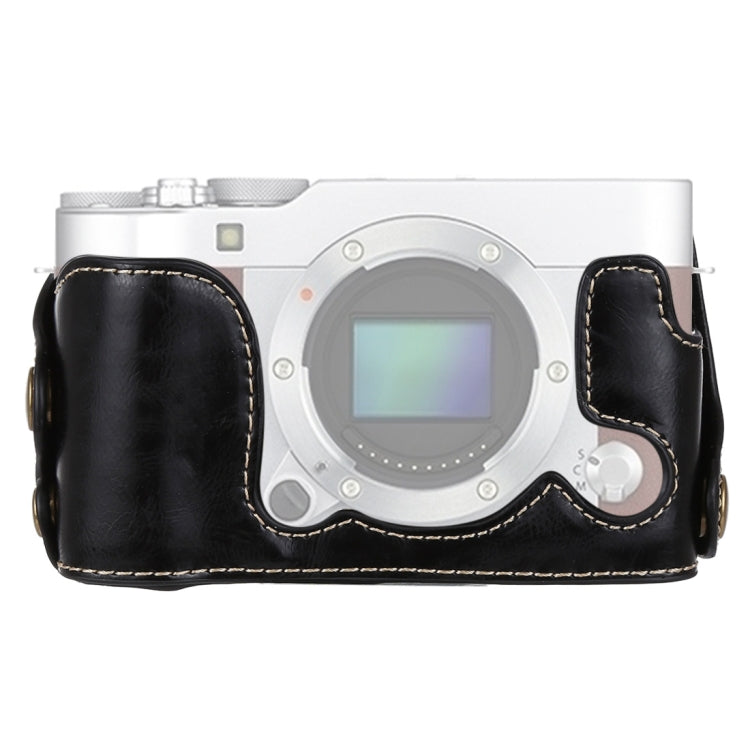PU Leather Half Case for FUJIFILM X-A3 / X-A10 Camera (Black, 1/4 inch Thread)