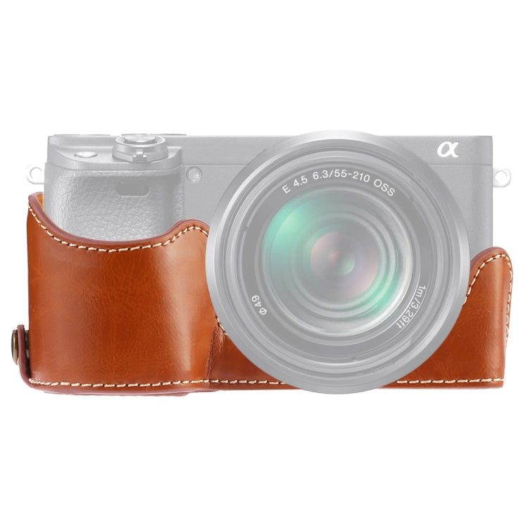 Sony A6400 PU Leather Half Case Base (Brown)