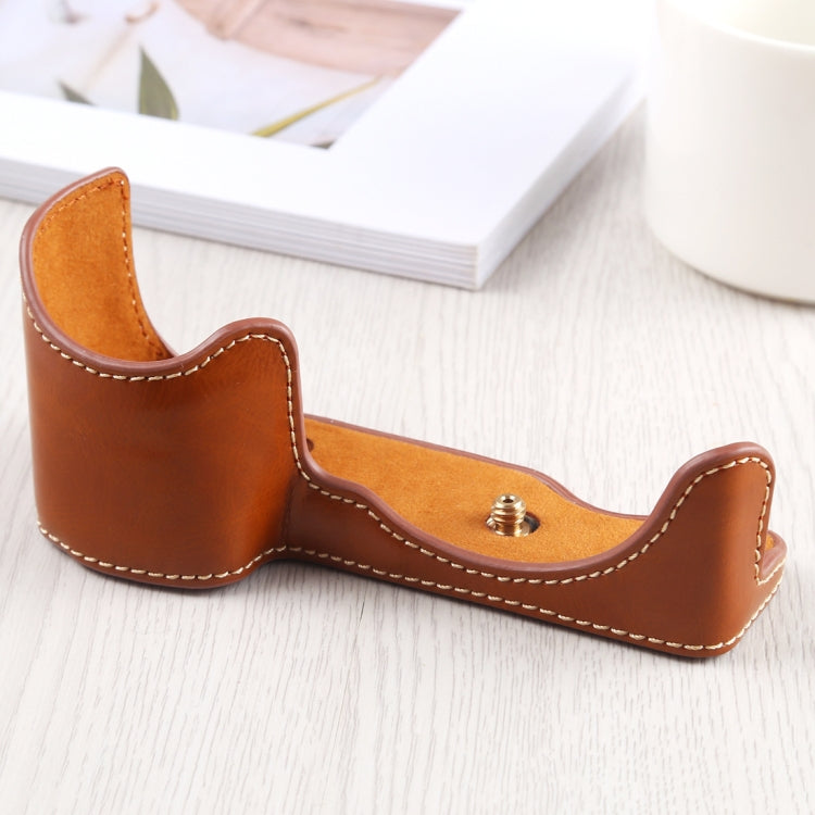 Sony A6400 PU Leather Half Case Base (Brown)