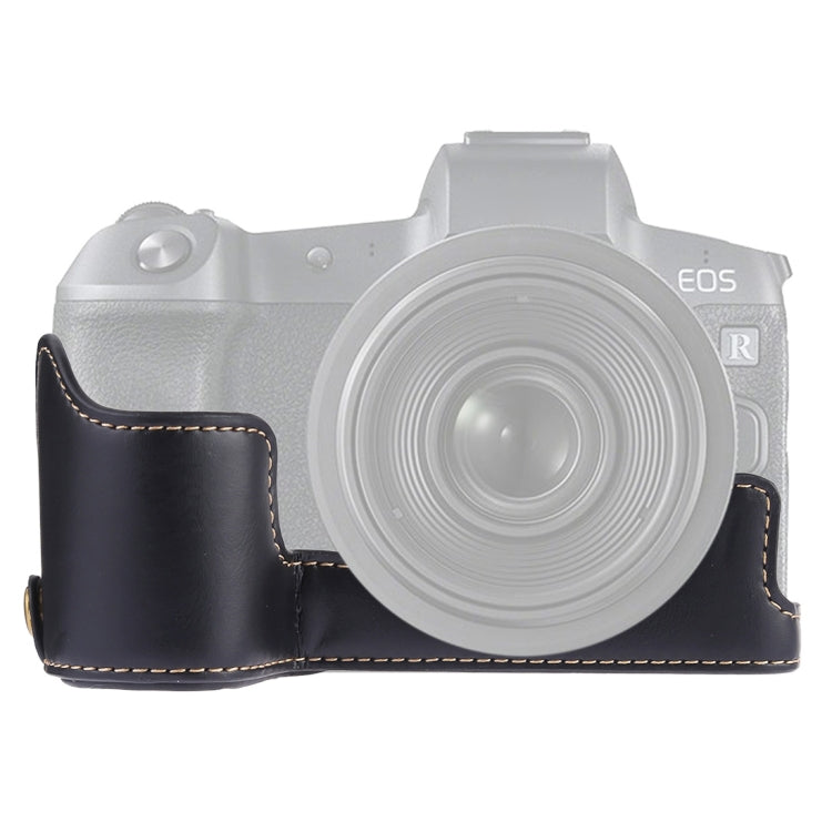 Black PU Leather Half Case Base for Canon EOS R