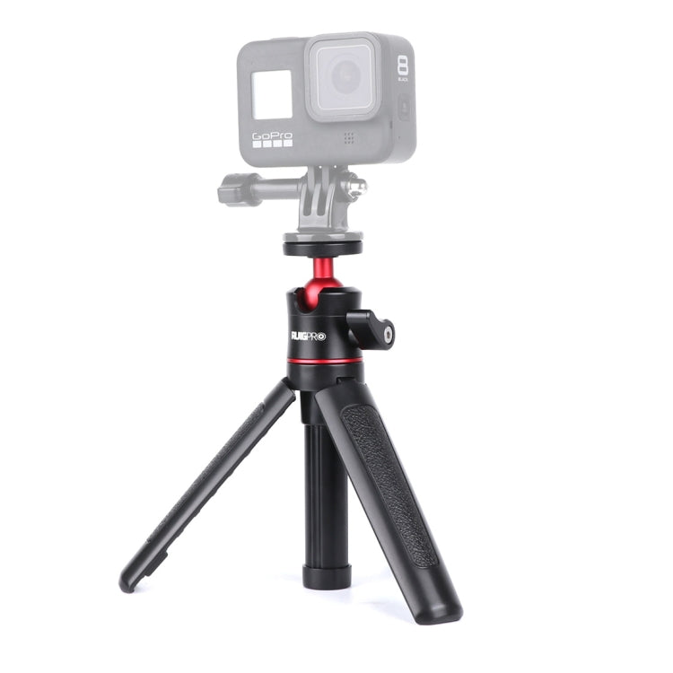 Versatile Foldable Tripod Selfie Stick with Ball Head for Action Cameras and More (Black)