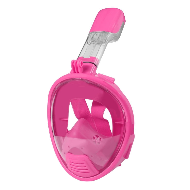 Kids Full Face Snorkel Mask with Camera Mount (Pink)