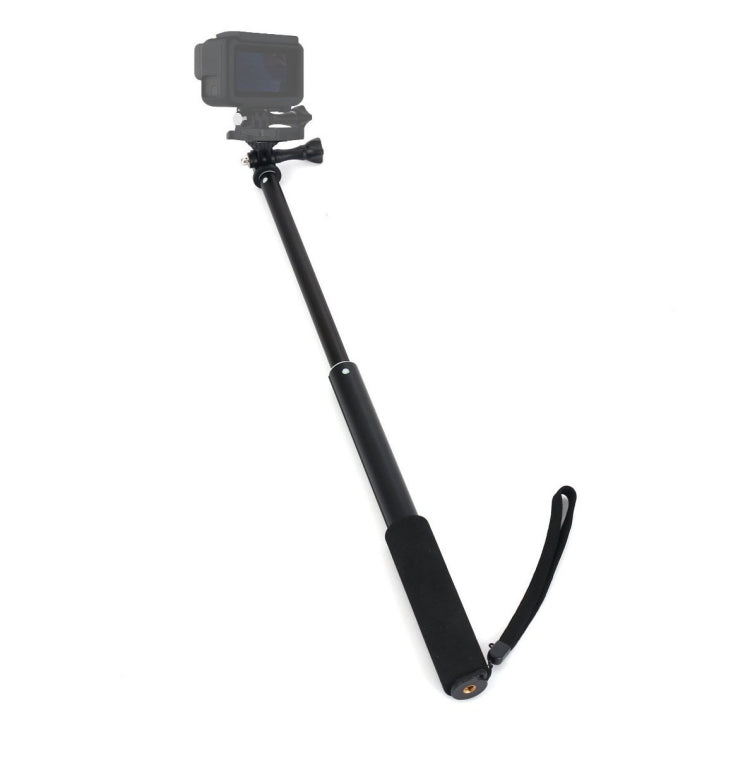 Adjustable Universal Aluminum Alloy Selfie Stick with Adapter, Black, 12.2 inches to 40.5 inches