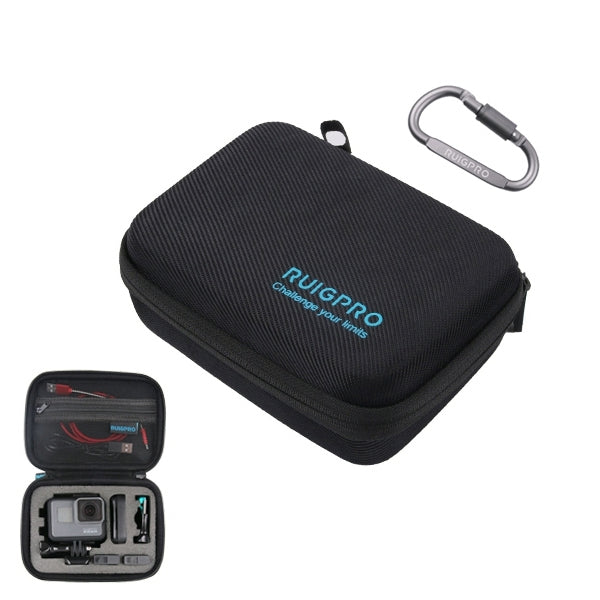 Waterproof Shockproof Portable Case Box for DJI Osmo Action, Size: 17.3cm x 12.3cm x 6.5cm (Black)