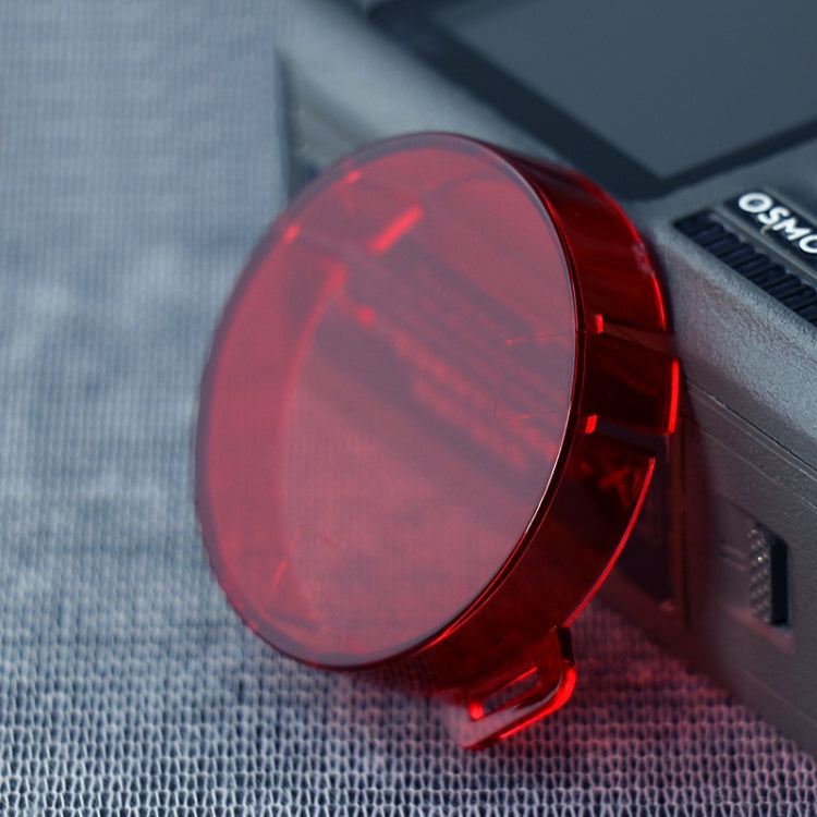 Snap-on Circular Color Lens Filter for DJI Osmo Action (Red)