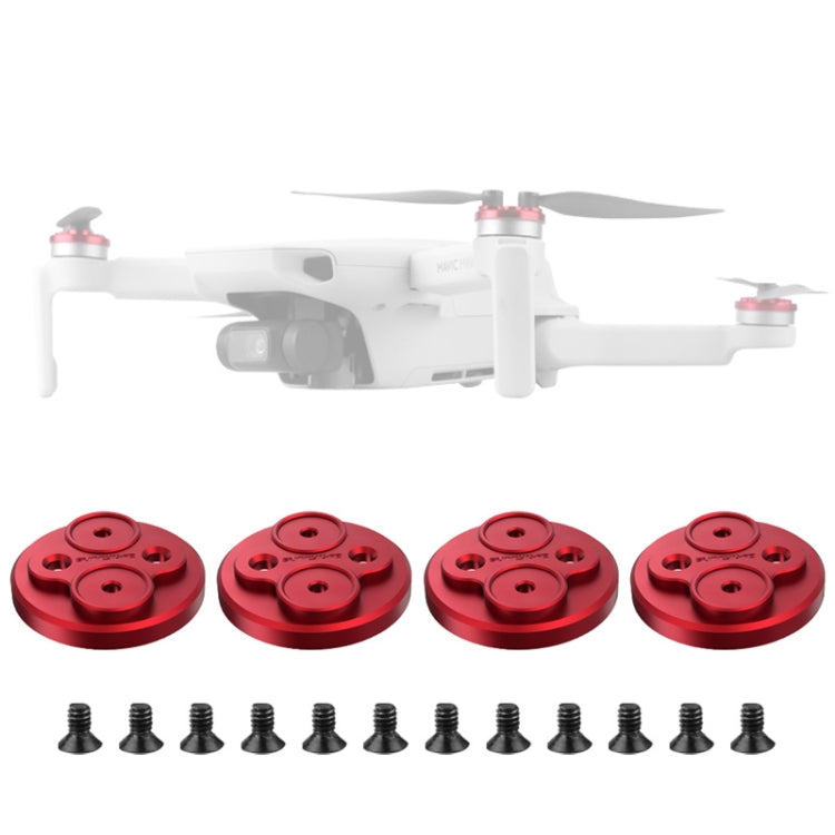 Sunnylife Motor Metal Protection Covers for DJI Mavic Mini 1 - Set of 4 (Red)