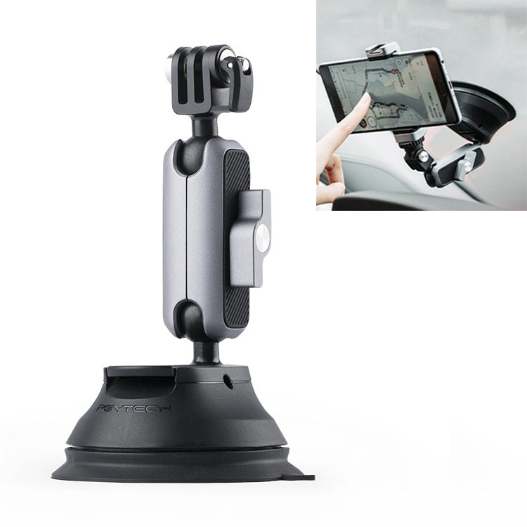 PGYTECH P-GM-132 Action Camera Suction Cup Phone Holder for DJI Osmo Action & GoPro 8/7(Silver) - Enhanced Photography and Videography Experience