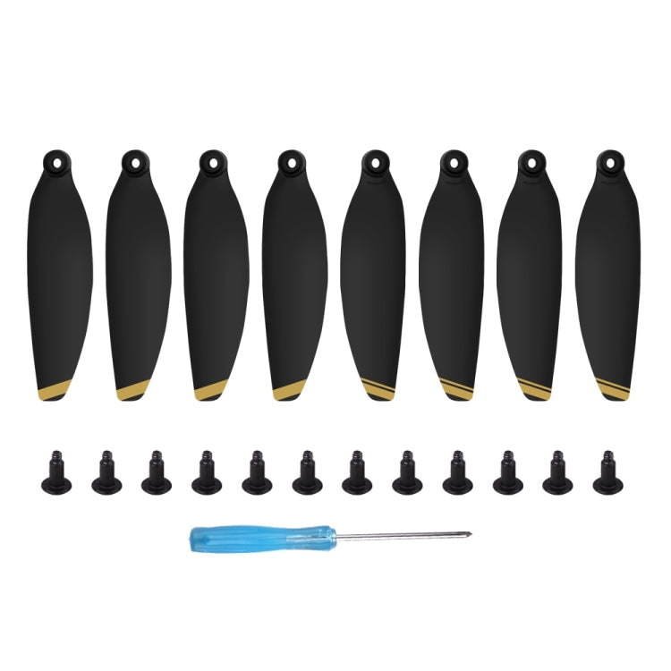 Sunnylife 8-Piece Low Noise Quick-release Wing Propellers for DJI Mini 2 (Gold)