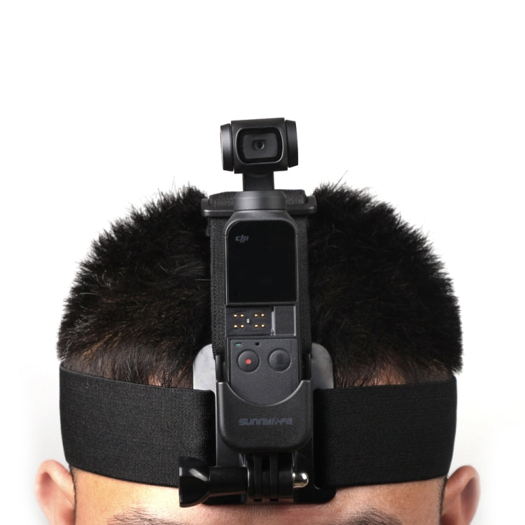 Sunnylife Elastic Adjustable Head Strap Mount Belt for OSMO Pocket 2 (Black)