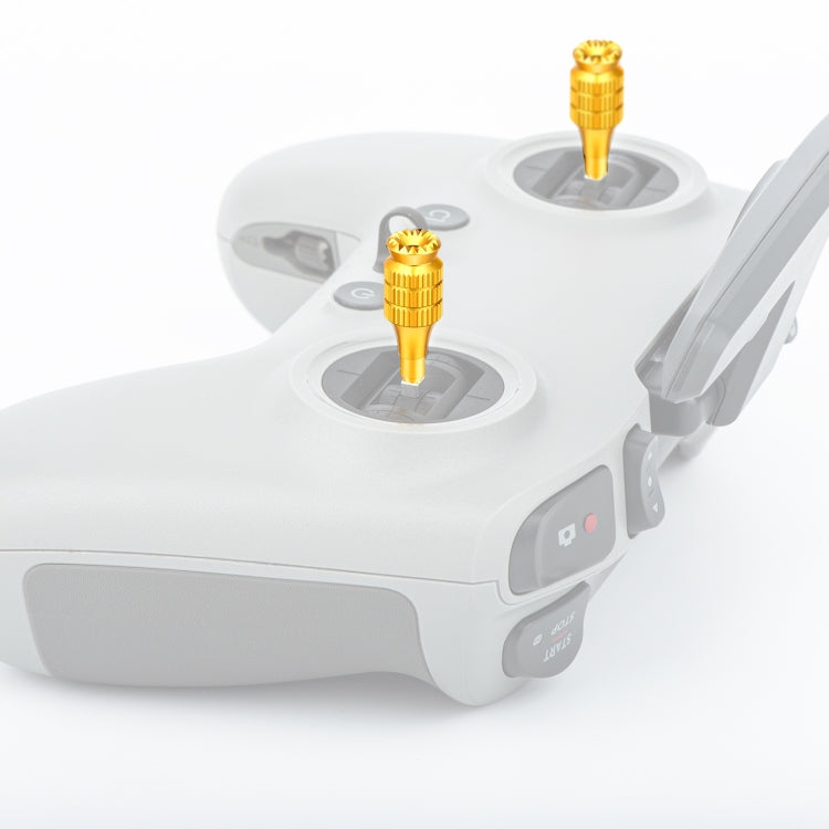 1109428 Height Adjustable Aluminum Alloy Rocker Joystick for DJI FPV Remote Control (Gold)