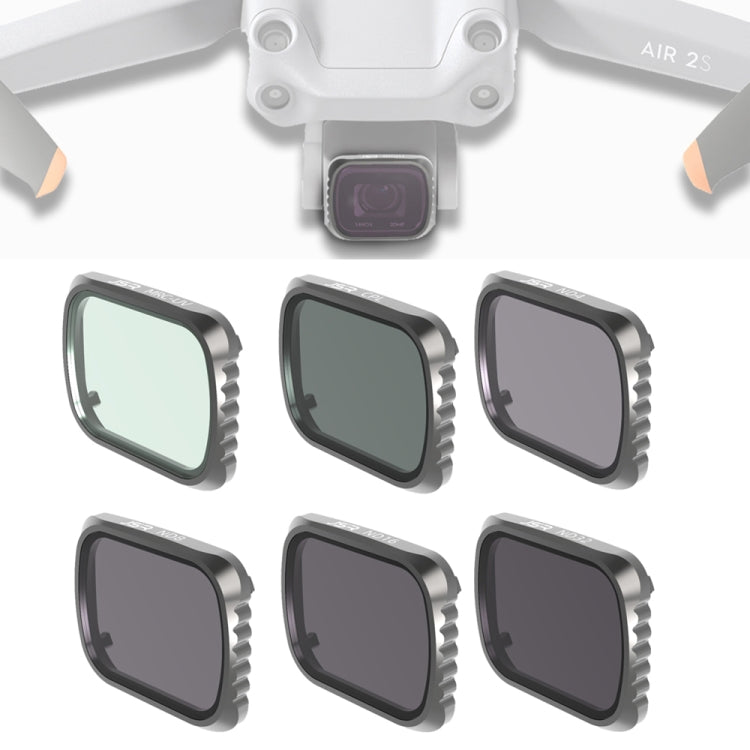 6-in-1 UV + CPL + ND Lens Filter for DJI Air 2S, Aluminum Frame