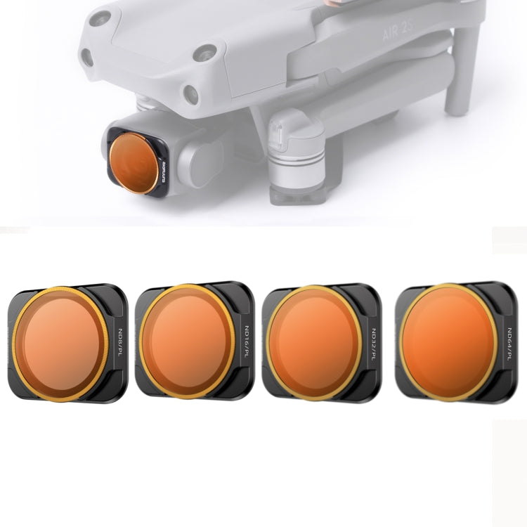 Sunnylife A2S-FI9346 4 in 1 ND-PL Lens Filter Set for DJI Air 2S