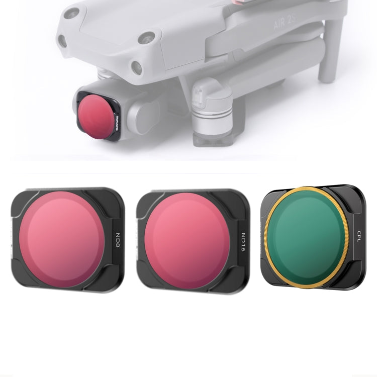 Sunnylife A2S-FI9345 3 in 1 CPL+ND8+ND16 Lens Filter for DJI Air 2S: Elevate Your Aerial Photography