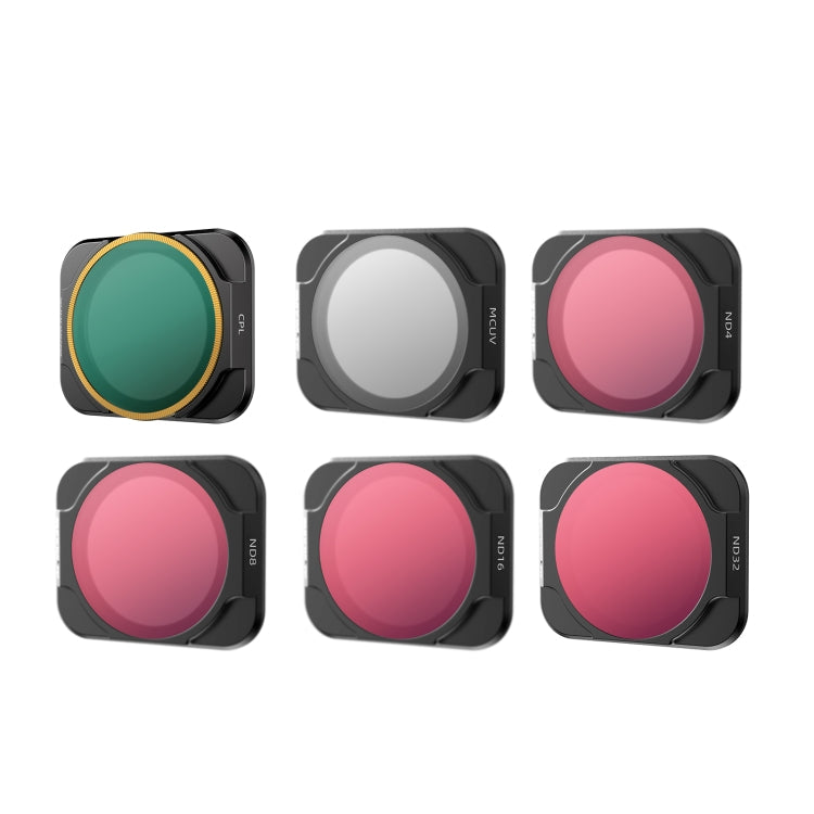 Sunnylife 6 in 1 Lens Filter Set for DJI Air 2S with MCUV, CPL, and ND Filters