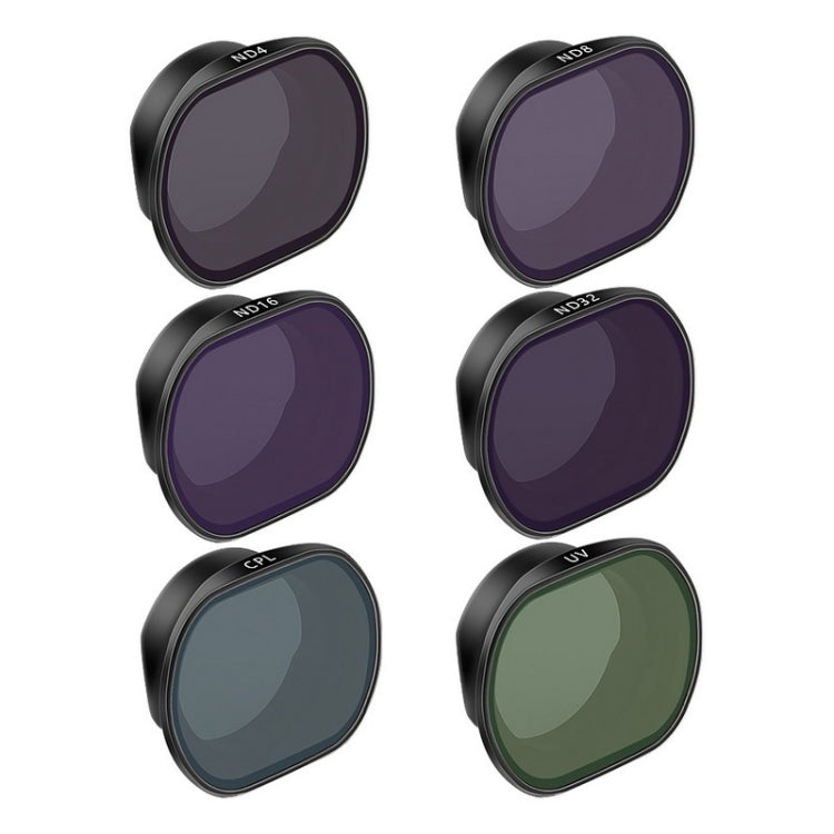 6-in-1 ND4+ND8+ND16+ND32+UV+CPL Lens Filter for DJI FPV Drones