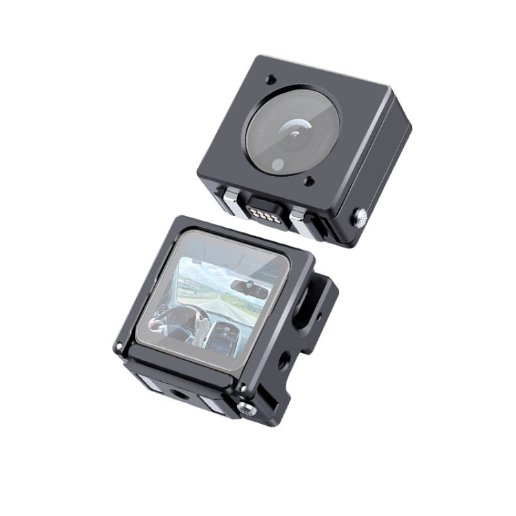 Aluminum Alloy Split Cage for DJI Action 2 with Cold Shoe Port (Black)